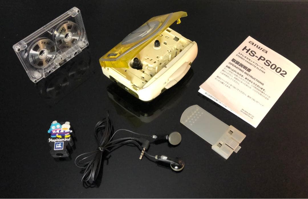 カセットウォークマン AIWA PS002 黄色 「整備済み、完動超美品」