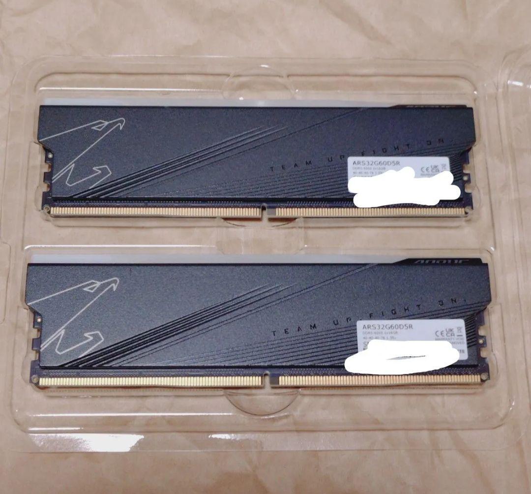 DDR5-6000 16GB×2枚組 GIGABYTE★ARS32G60D5R