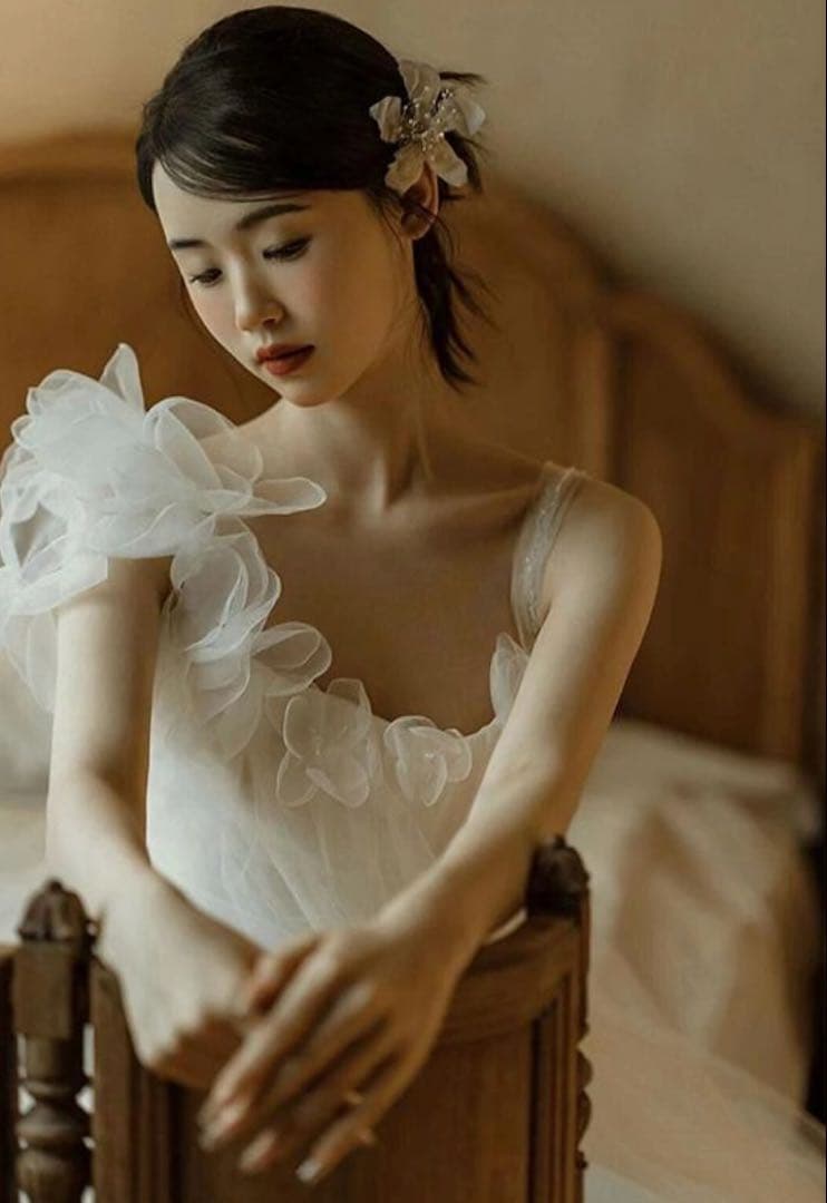 ウェディングドレス Aライン チュール