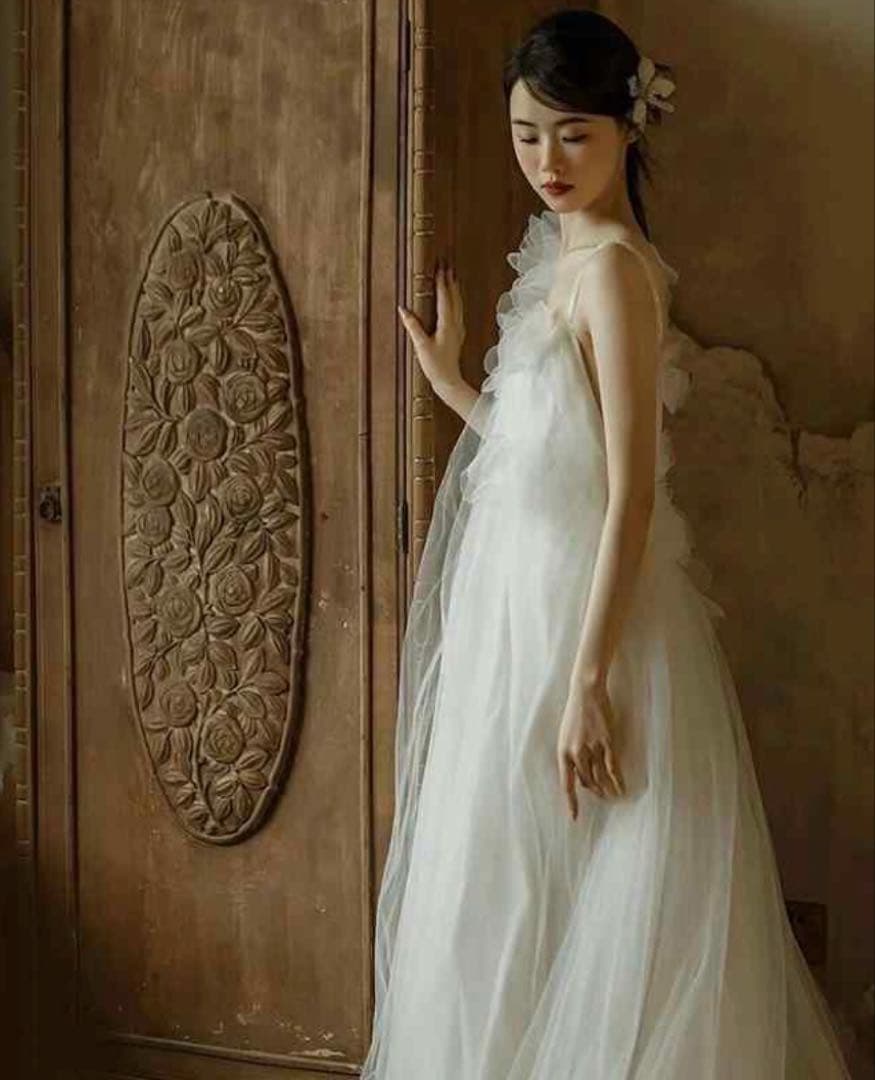 ウェディングドレス Aライン チュール