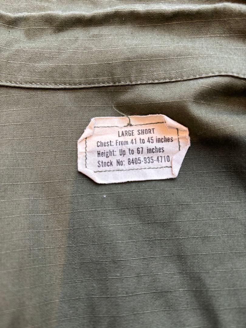 ジャングルファティーグジャケット　リップストップ　large-short