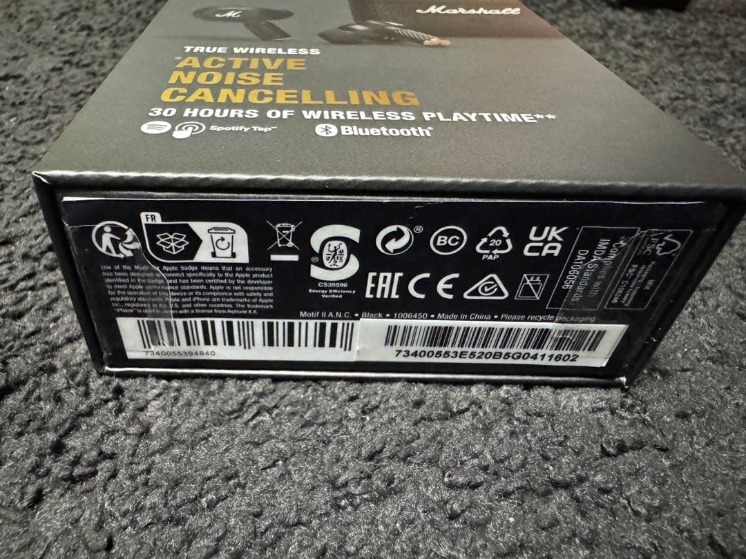 『正規品』Marshall(マーシャル) Bluetoothイヤホン