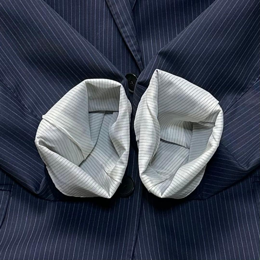 現行 美品 ポールスミス マルチカラー 2トーン ネイビー ストライプ XL