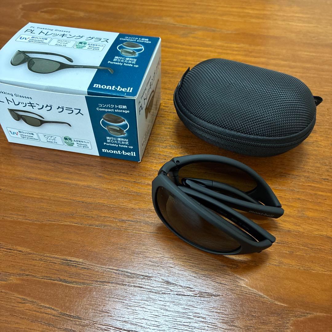 【試着のみ】 モンベル PLトレッキンググラス 偏光 サングラス ブラック