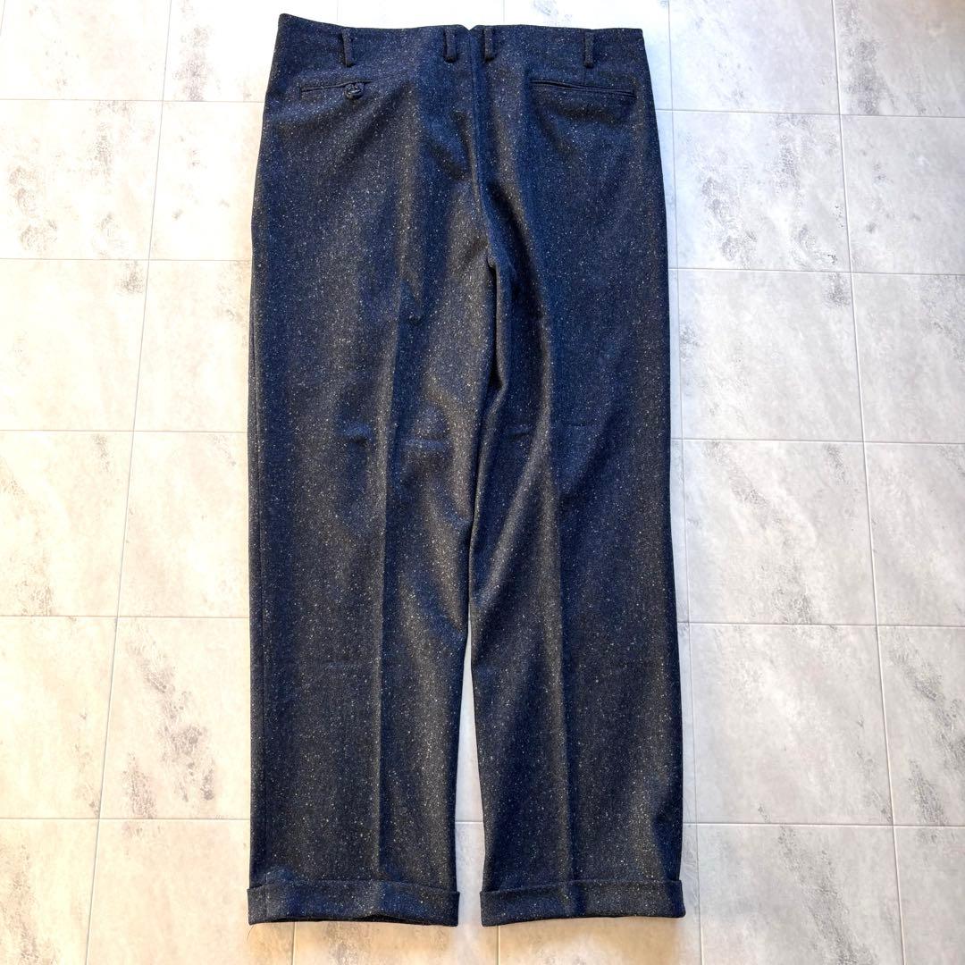 【ほぼ未使用】ドライボーンズ ウールワイドタックパンツ W36 50s 極太