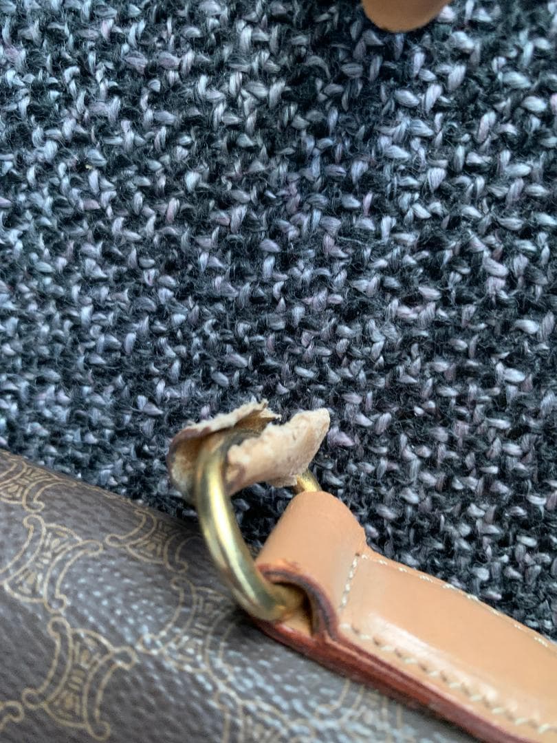 m*o様 【難あり】CELINE セリーヌ マカダム ハンドバッグ ガンチーニ