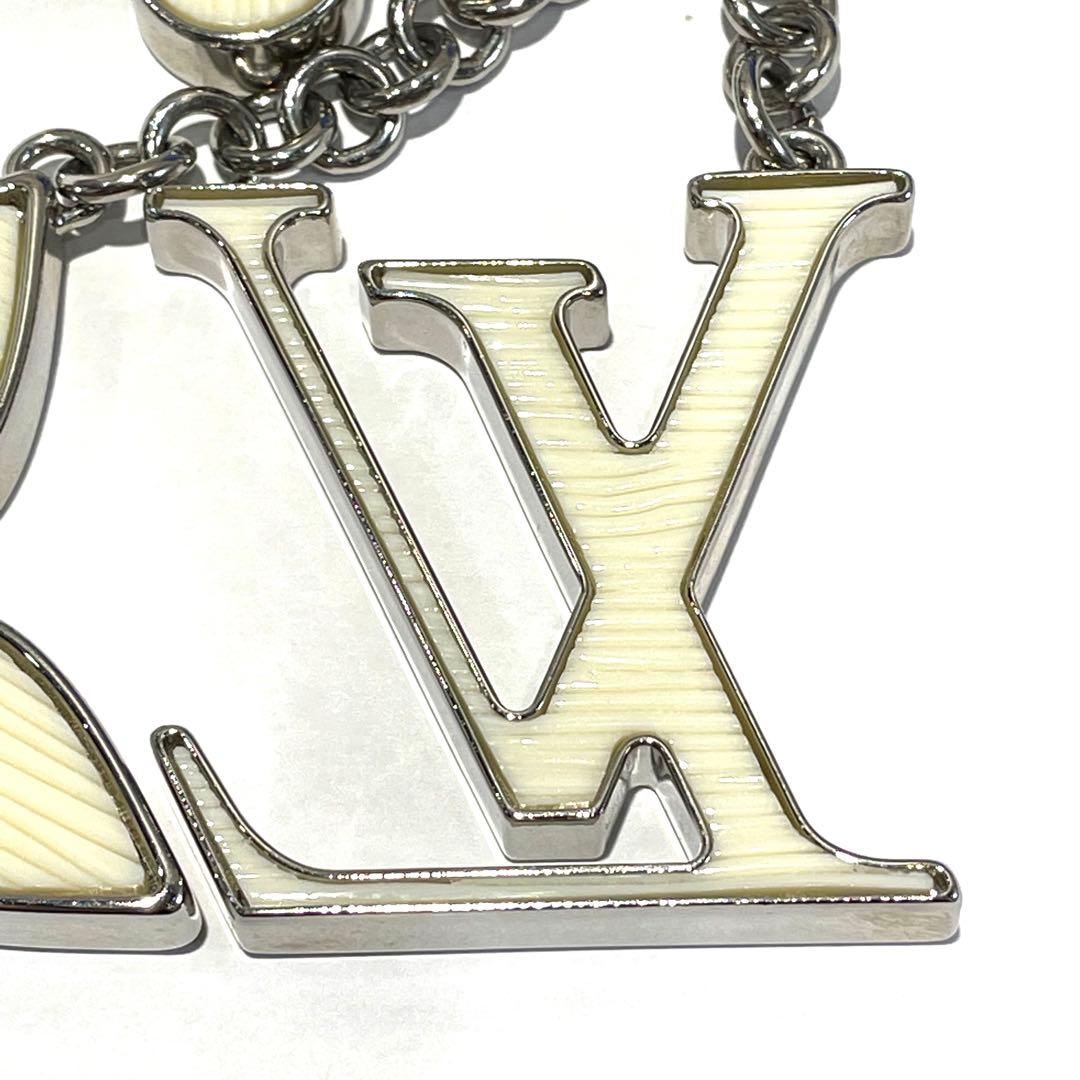 ルイヴィトン M65085 ビジューサック チャーム ホワイト イヴォワール