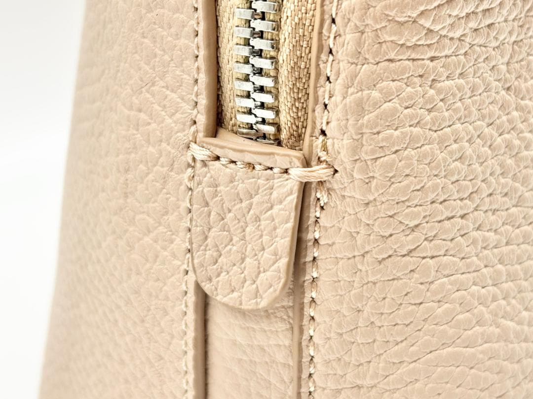 1度使用 ジャンニキアリーニ アリファ M ２WAYバッグ ピンクベージュ