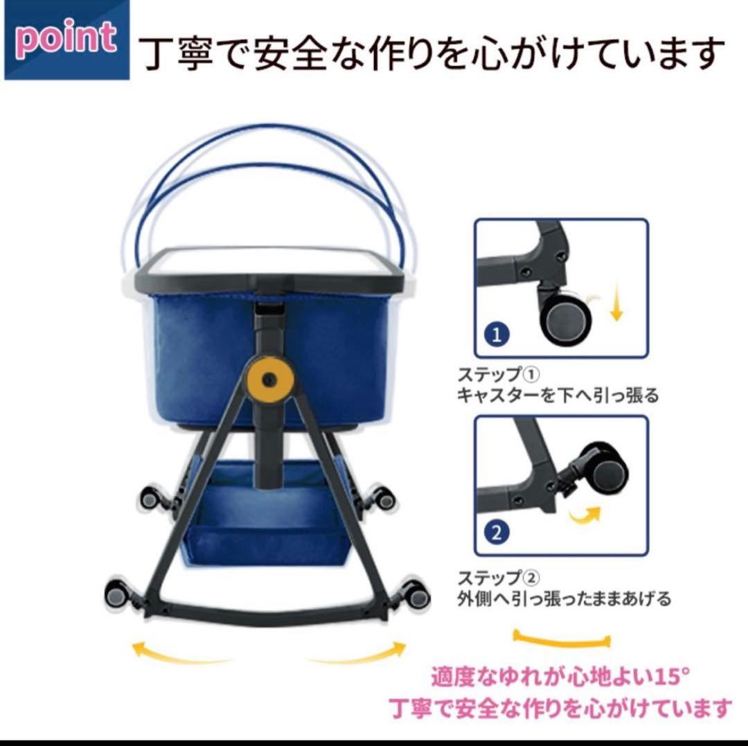 HZDMJ 高さ調整可能 ベビーベッド グレー