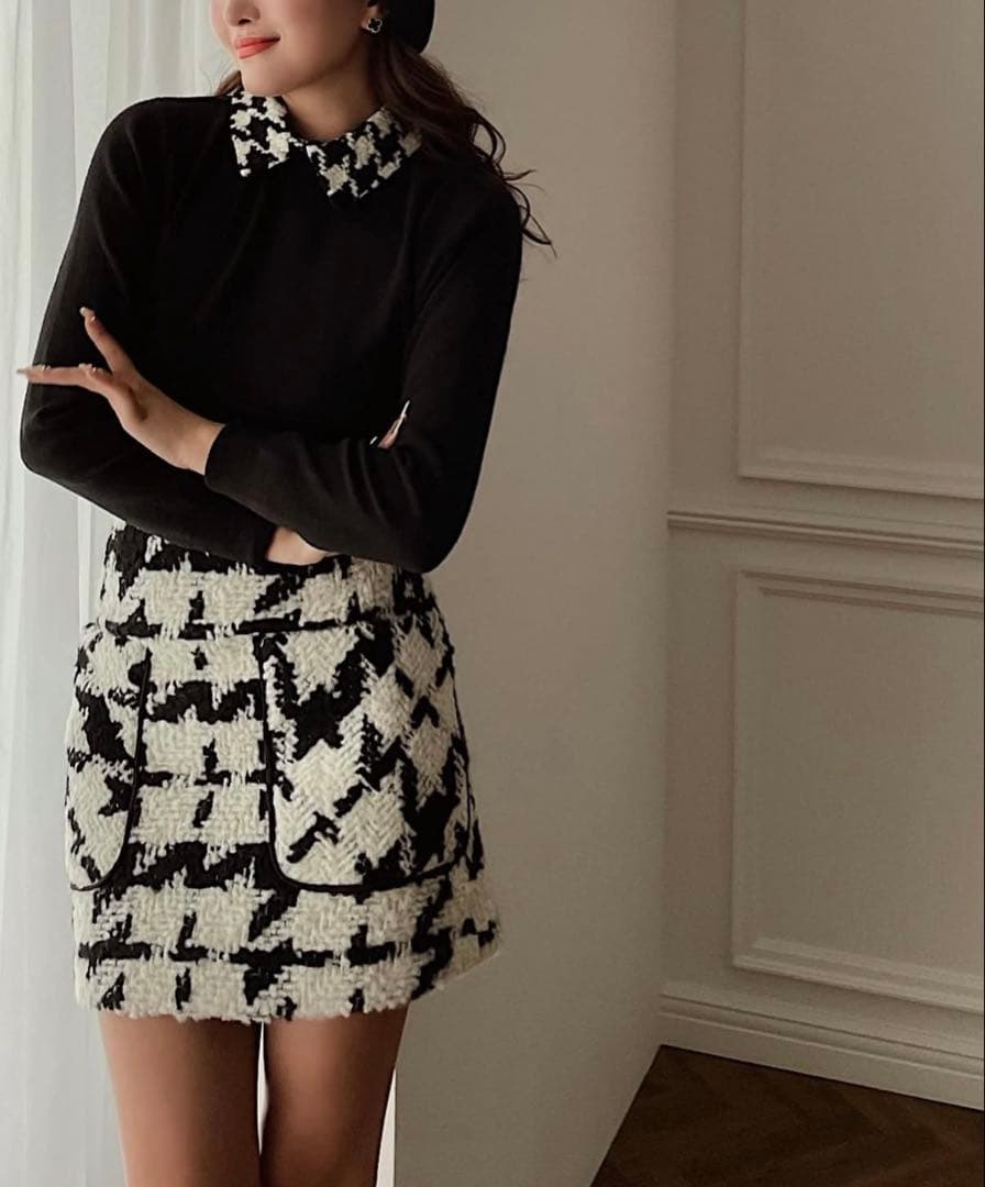 シェリエ　千鳥柄　セットアップ　sheller