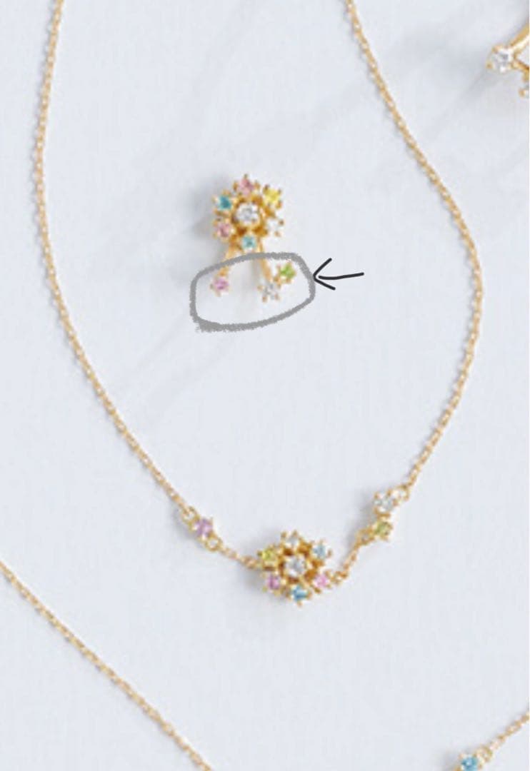 AHKAH 2019ss コサージュピアス（マルチカラー）、インセンスピアス