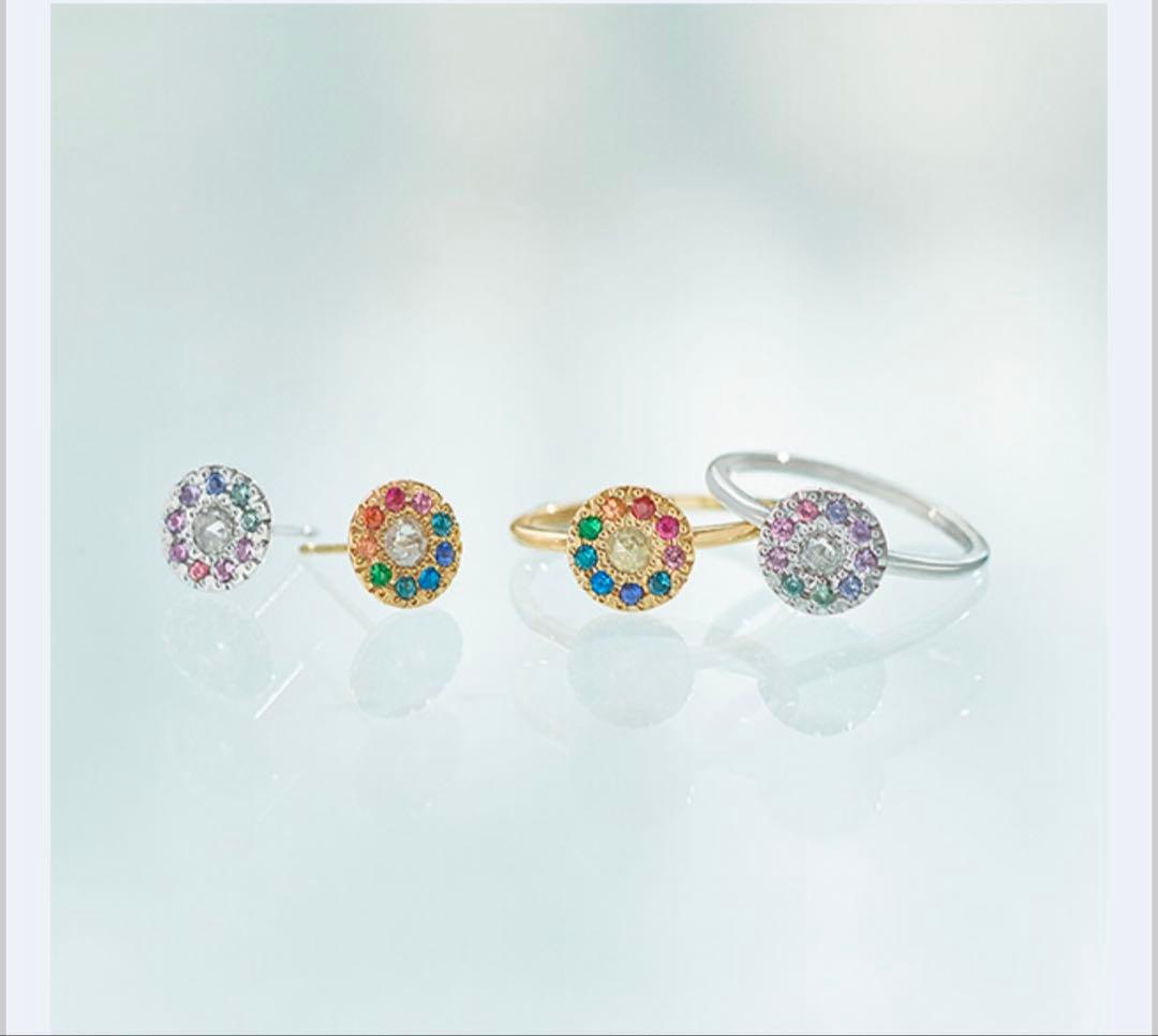 AHKAH 2019ss コサージュピアス（マルチカラー）、インセンスピアス