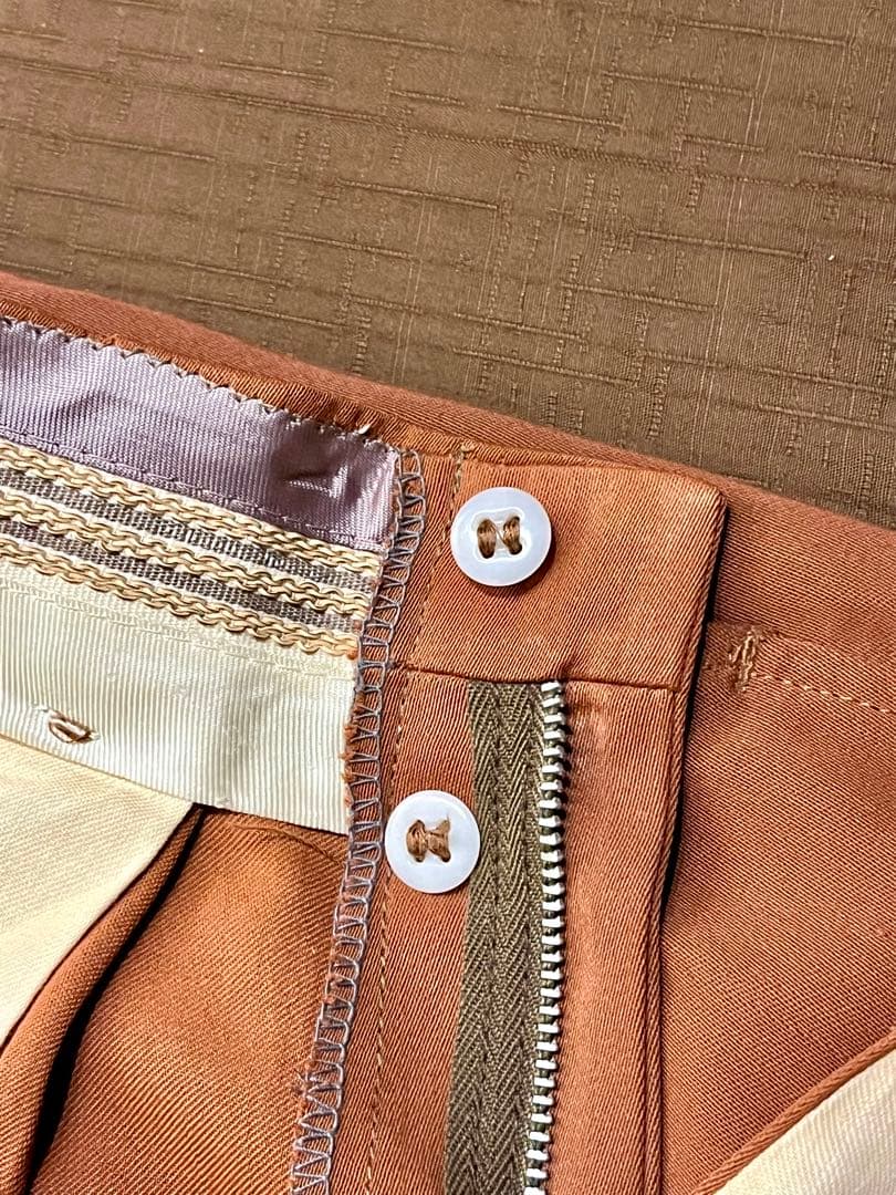 値下不可　50s ギャバジン　2タック　スラックス　送料無料　ギャバジンパンツ