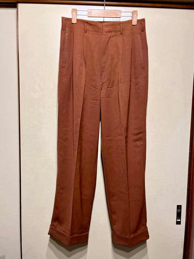 値下不可　50s ギャバジン　2タック　スラックス　送料無料　ギャバジンパンツ