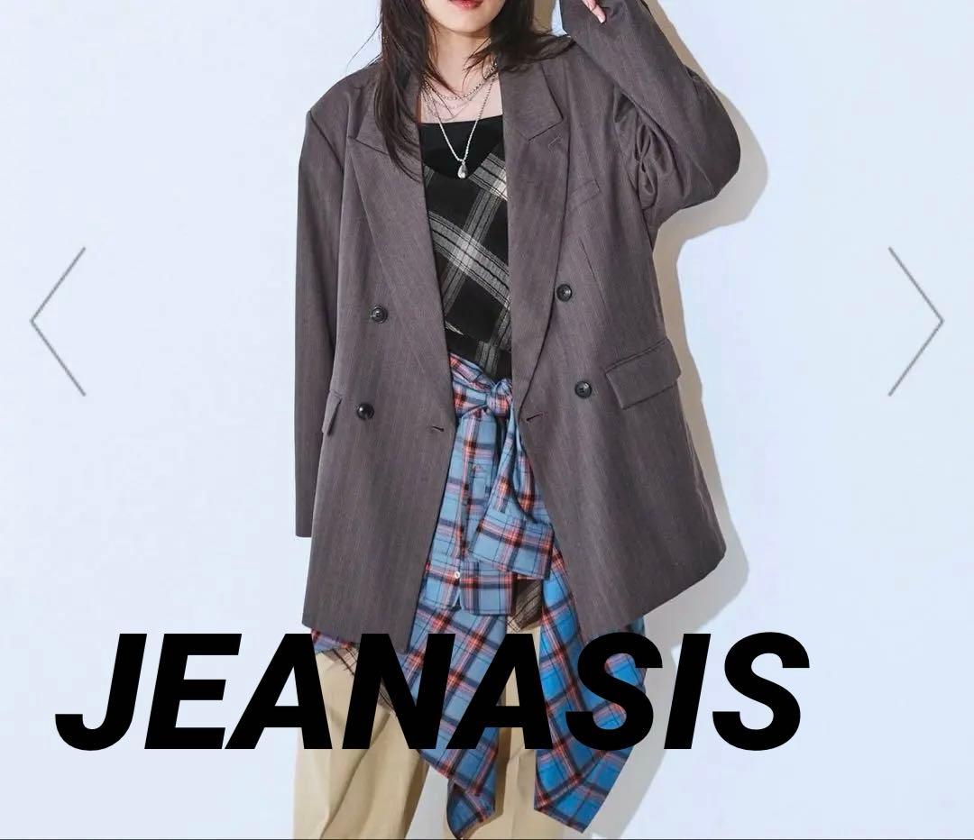 【JEANASIS/ジーナシス 】新品　サキソニーパワショルジャケット　グレー