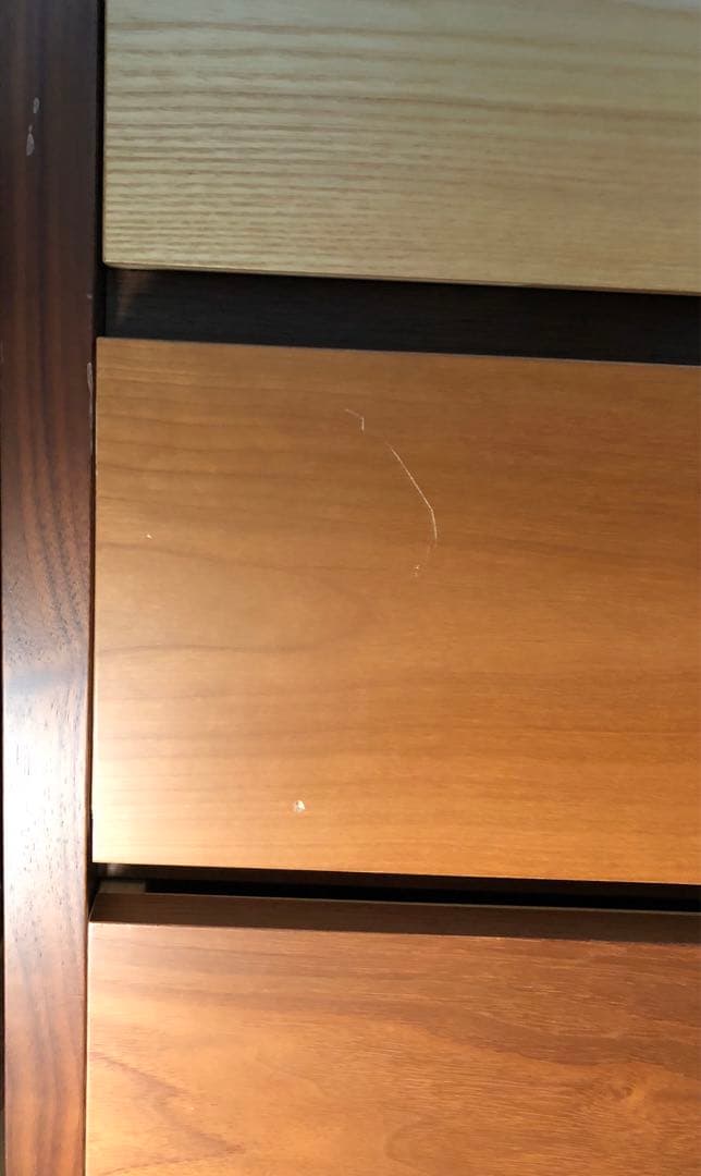 木目のカラフル5段チェスト　120cm幅