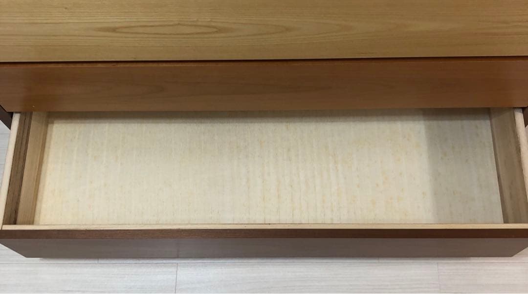 木目のカラフル5段チェスト　120cm幅