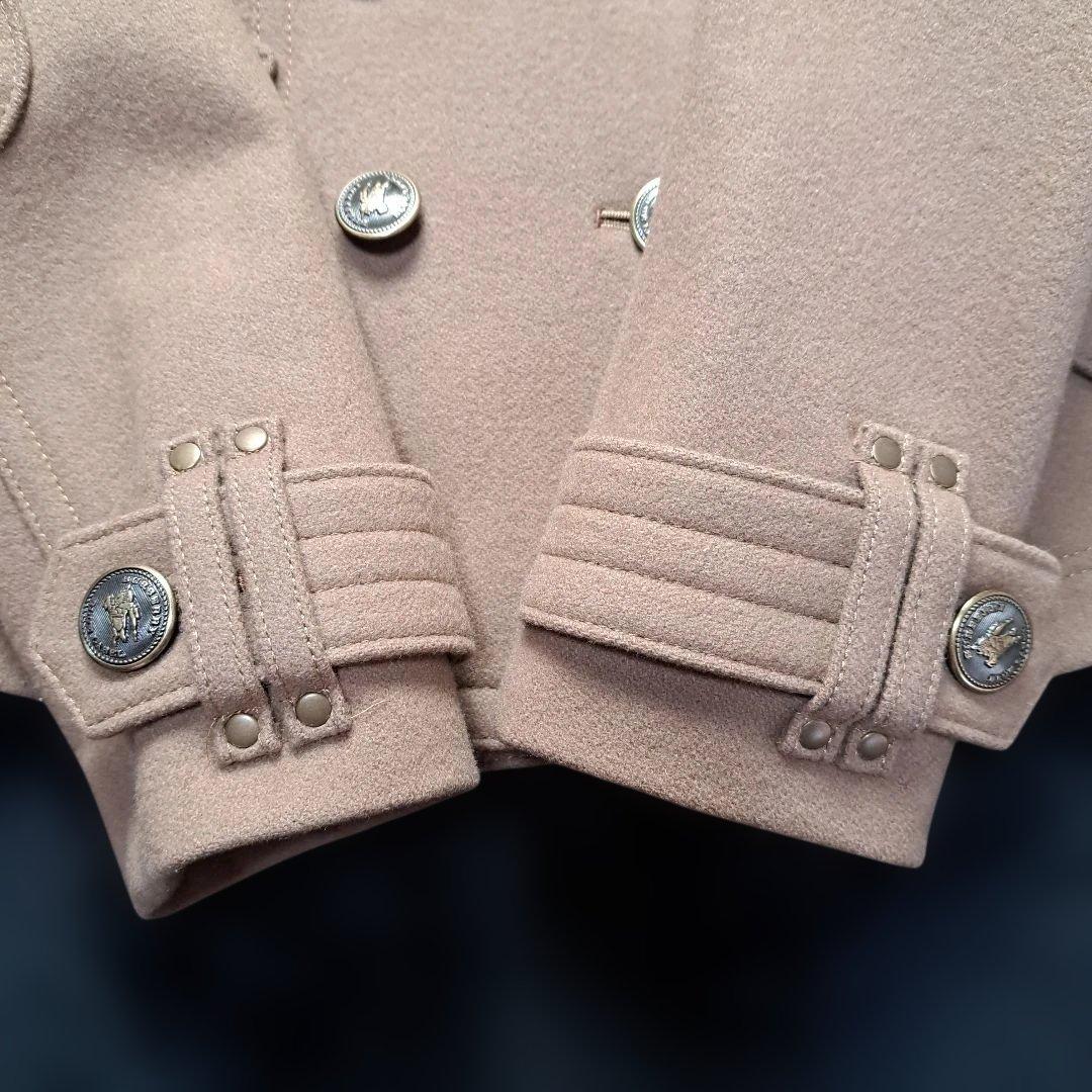 【BURBERRY BLUE LABEL】コート 金ボタン ウール ベージュ36