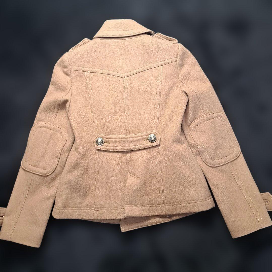 【BURBERRY BLUE LABEL】コート 金ボタン ウール ベージュ36