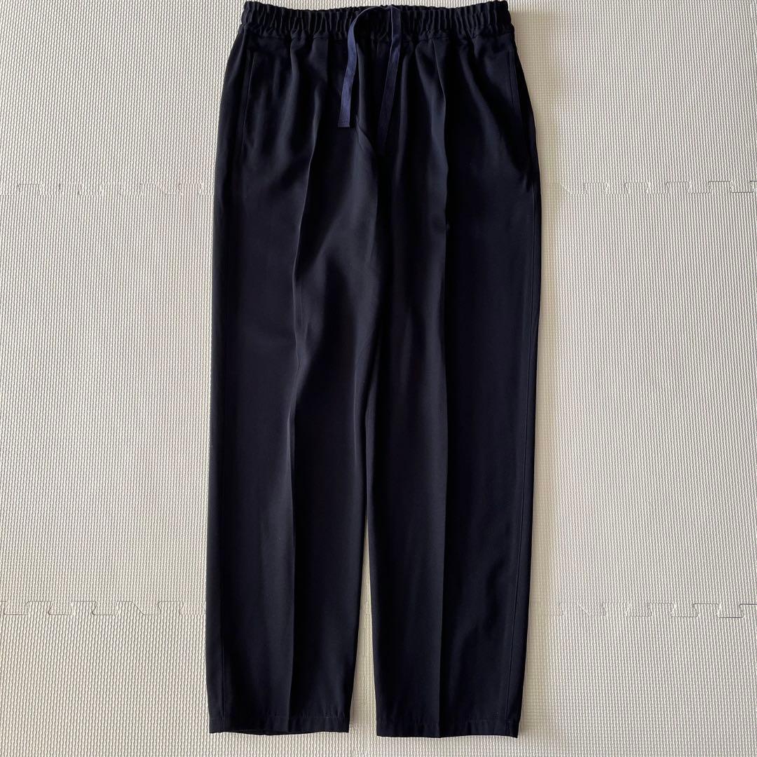 美品 TOMORROWLAND イージーパンツ スラックス ネイビー M ウール
