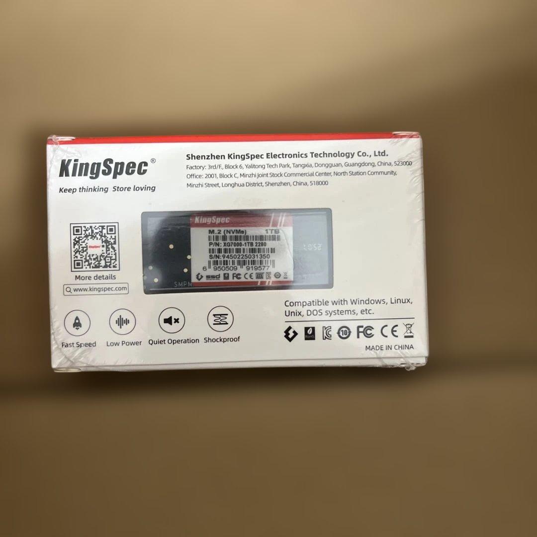 285 KingSpec XG7000 1TB SSD 未開封