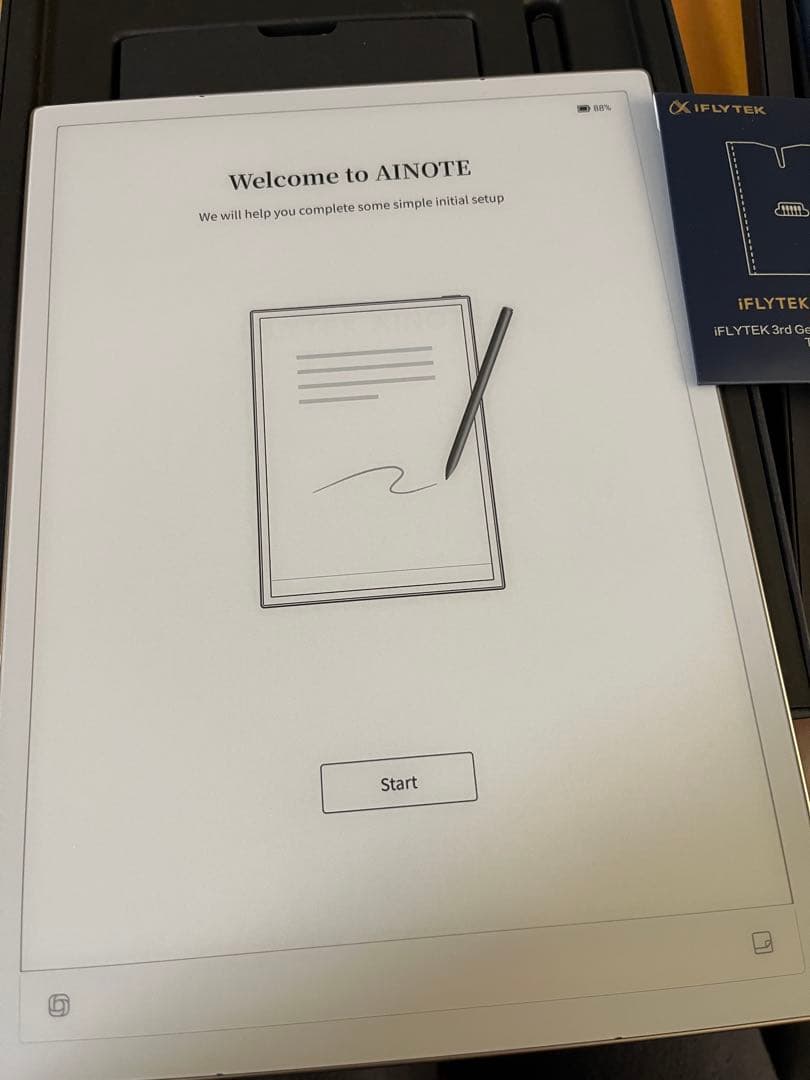 iFLYTEK AINOTE 2 本体・ペン・純正ケース（ネイビー）・替芯5本