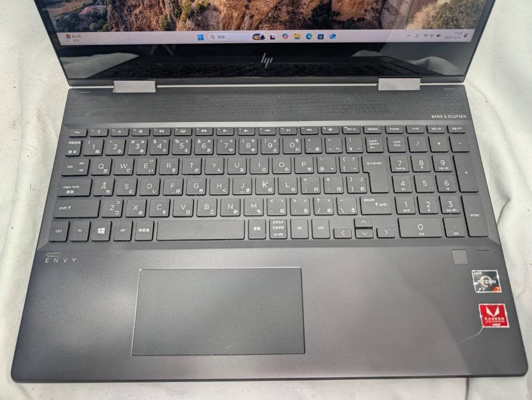 Windowsノート本体 HP ENVY x360 Ryzen7/16GB/SSD256GB/Win11