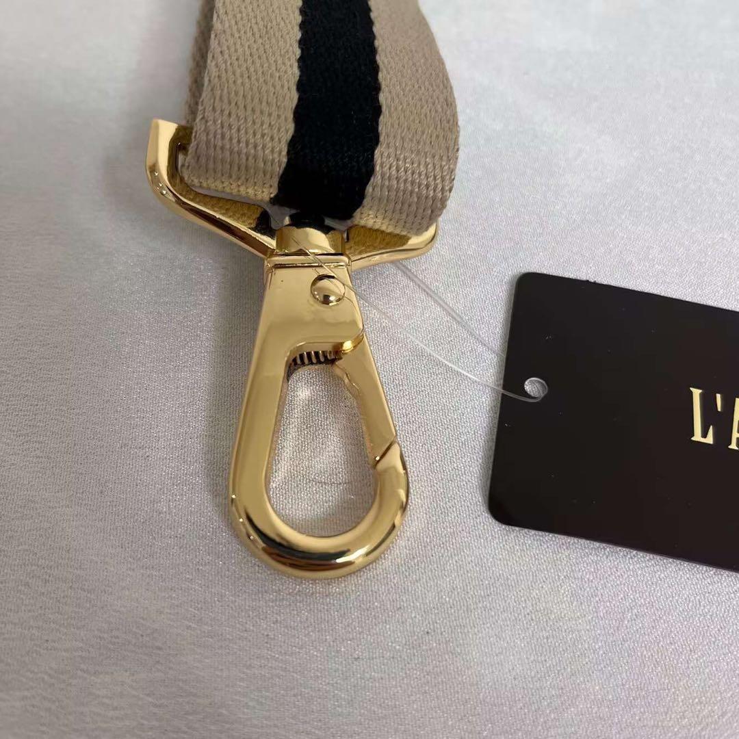 M*o様 L'Appartement ベージュ黒ストライプストラップ