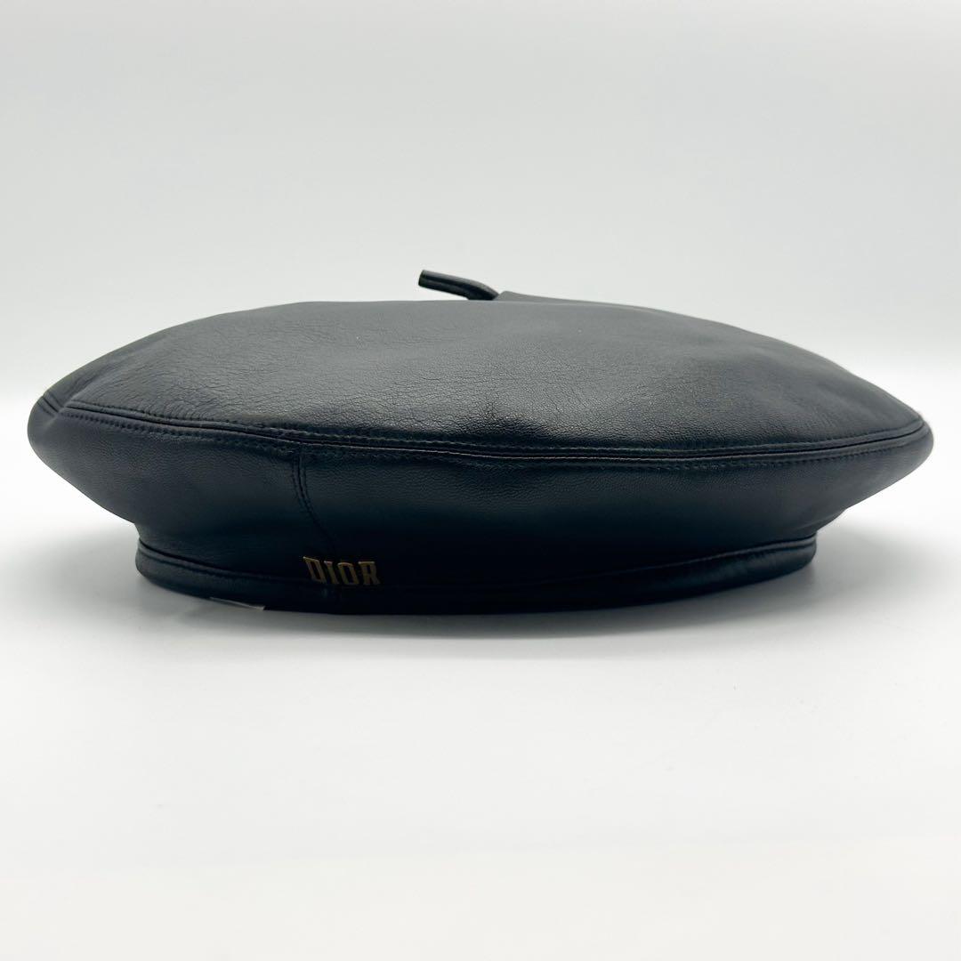 ディオール レザー ビー ベレー帽 レディース ブラック ゴールド