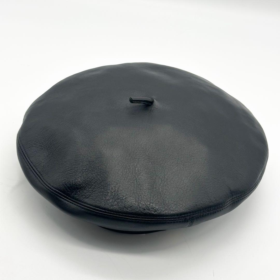 ディオール レザー ビー ベレー帽 レディース ブラック ゴールド