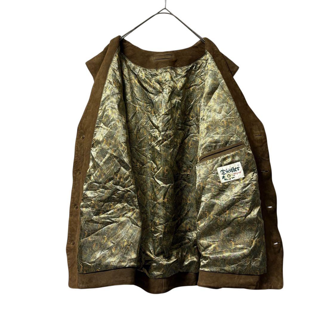 Sunagawa【希少】90sユーロ古着スエードレザーベストアラベスク刺繍