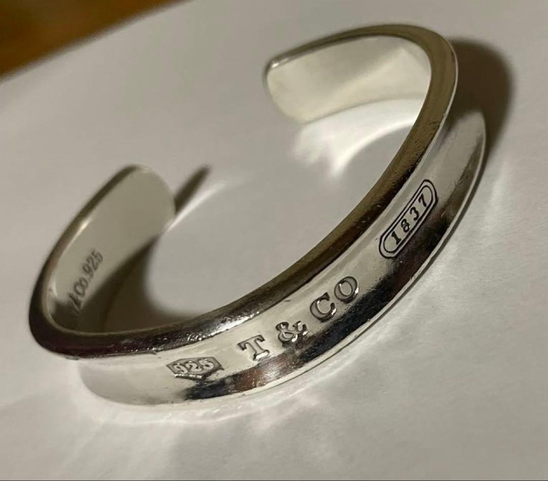 ティファニー TIFFANY&Co. 1837 刻印925シルバーバングル