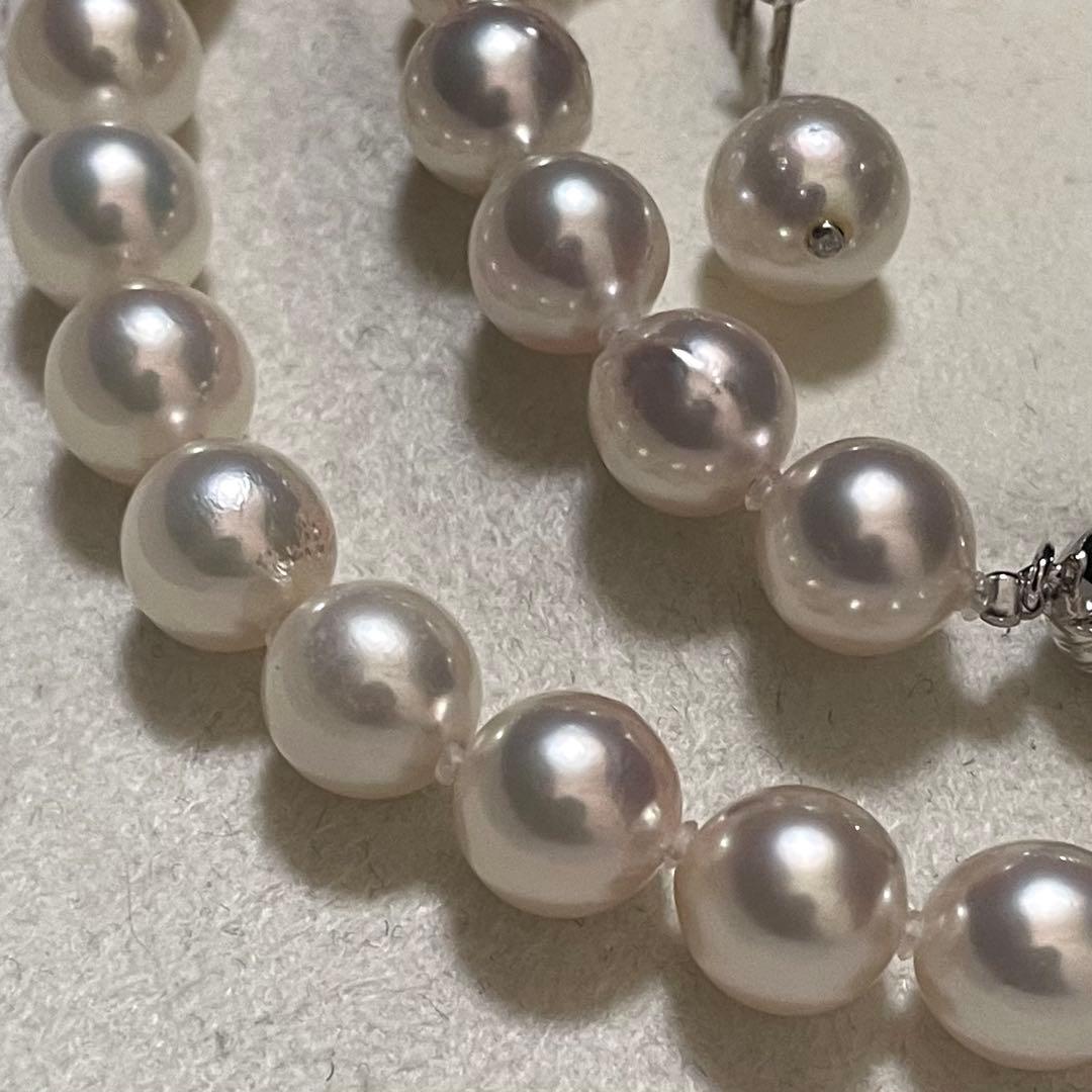 【テリ抜群✨超大珠】あこや本真珠 ネックレス イヤリング 8.5-9.0 パール