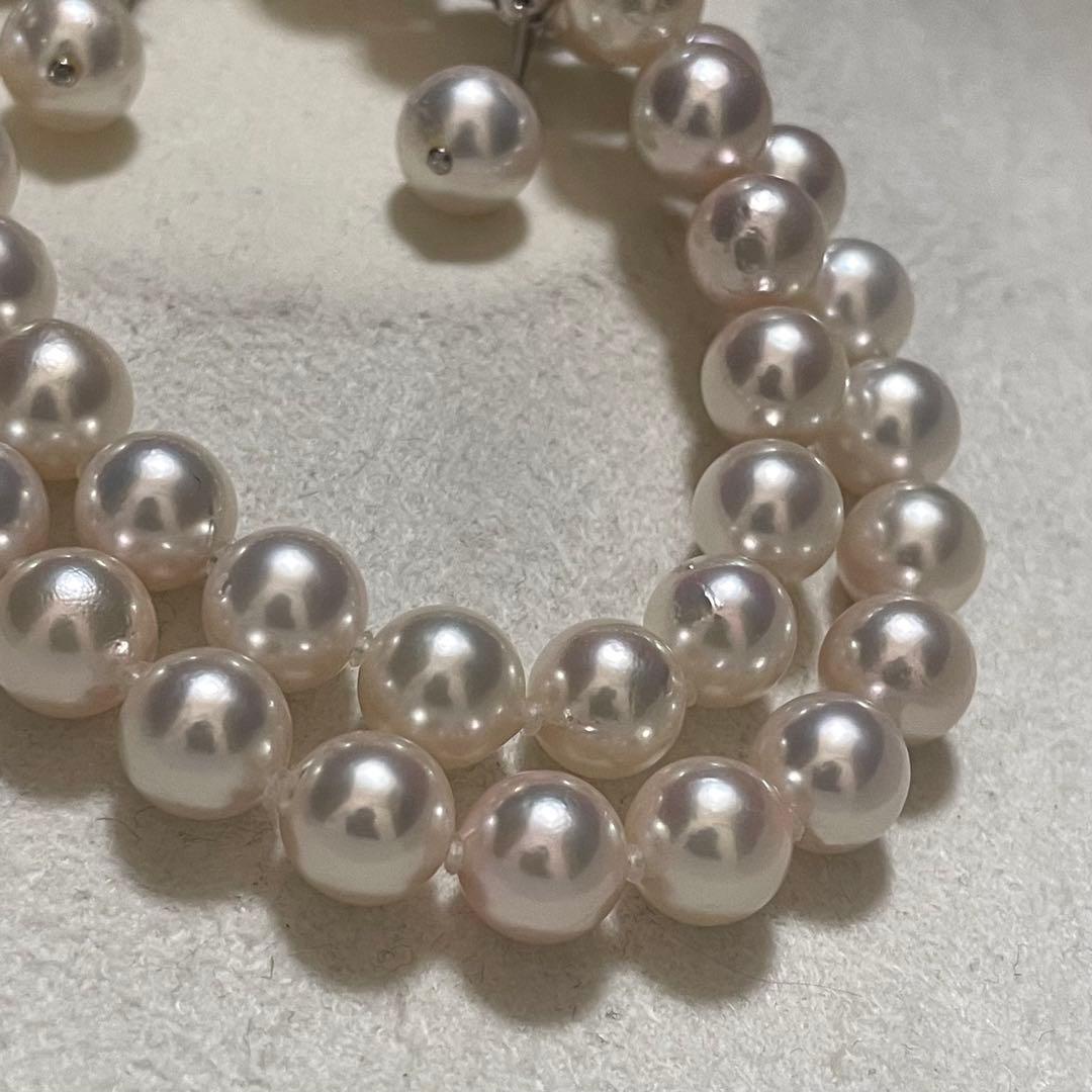 【テリ抜群✨超大珠】あこや本真珠 ネックレス イヤリング 8.5-9.0 パール