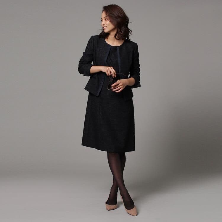 新品 UNTITLED スカートスーツ M ネイビー