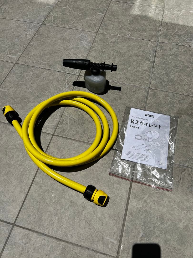 美品 KARCHER K2サイレント 高圧洗浄機本体 3M水道ホース付き