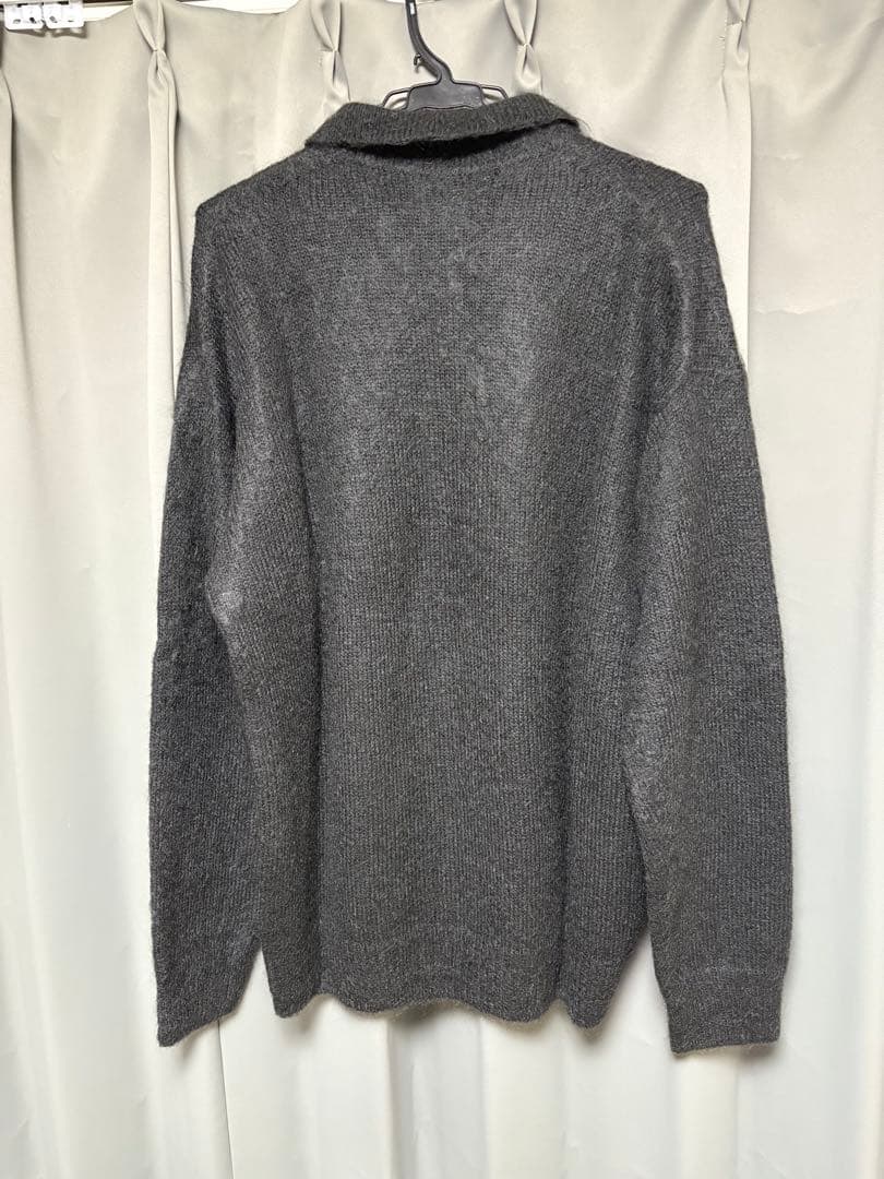 オーラリー Brushed Super Kid Mohair Knit POLO