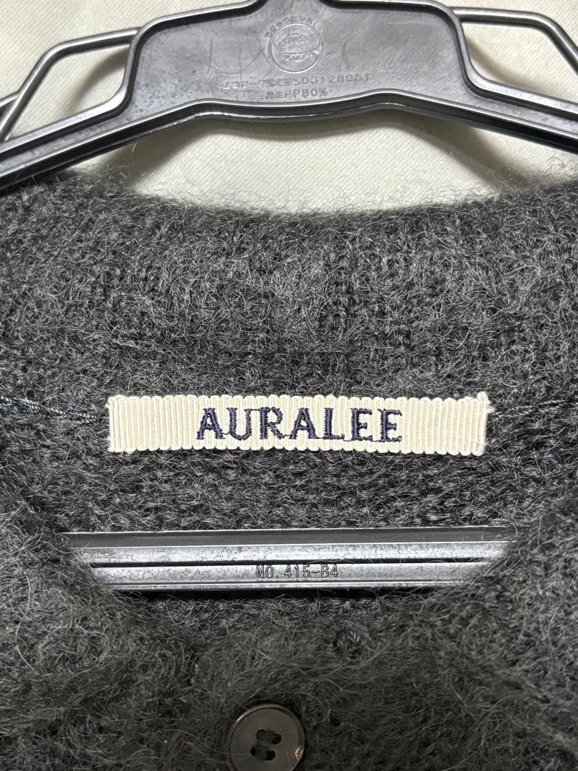 オーラリー Brushed Super Kid Mohair Knit POLO