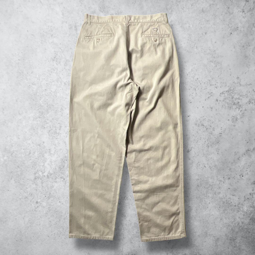 90s00sヴィンテージUSA製ポロバイラルフローレンポロチノベージュW33古着