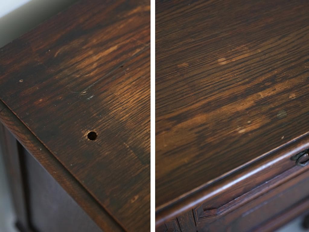 英国アンティーク木製カップボード/キャビネット/サイドボード飾り棚(89-149