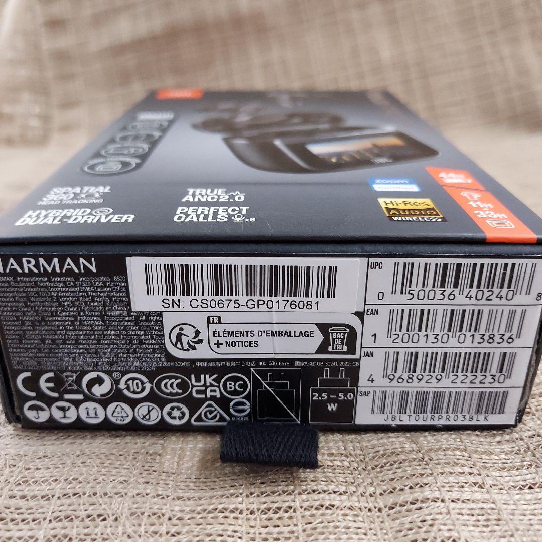 MD-1082-308☆JBL TOUR PRO3 ワイヤレスイヤホン　ブラック