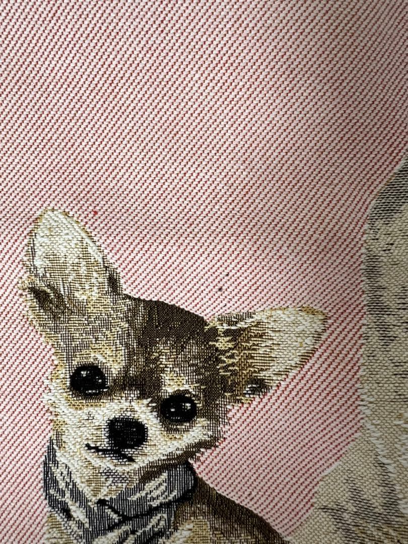 【新品】イヴドローム　IOSIS クッションカバー　犬　刺繍