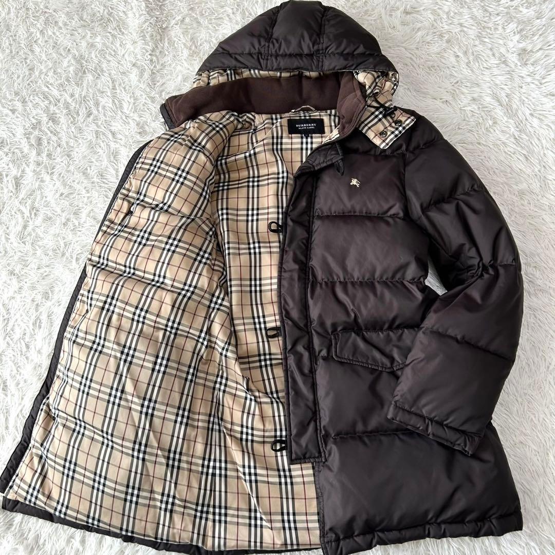 【極美品】バーバリーブラックレーベル　ダウンジャケット　ブラウン　L相当