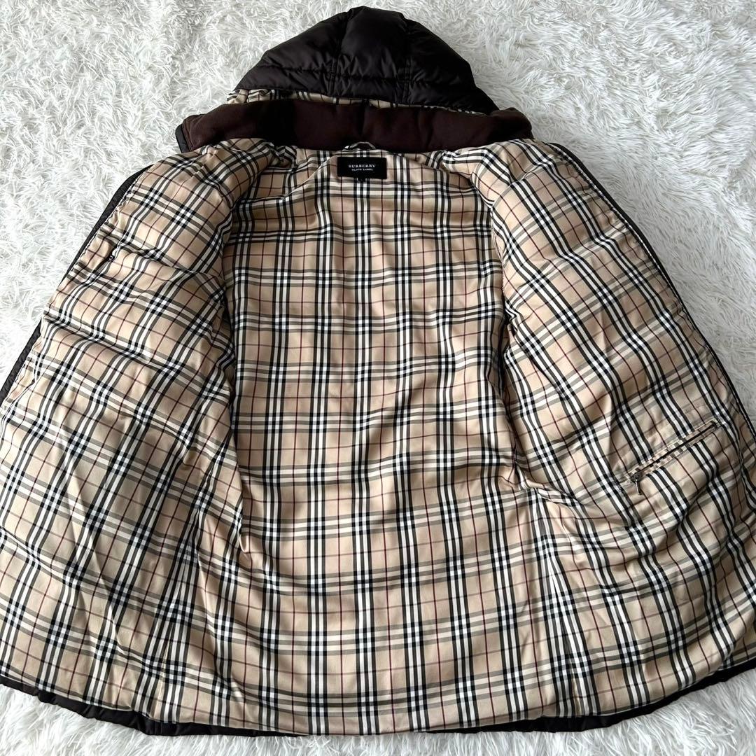 【極美品】バーバリーブラックレーベル　ダウンジャケット　ブラウン　L相当