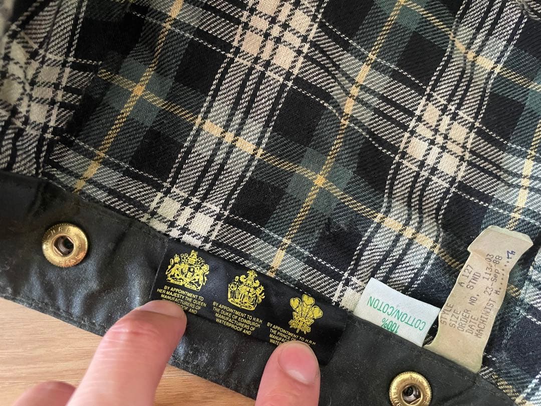 Barbour バーブァー　フード　3ワラント　80年代　ヴィンテージ