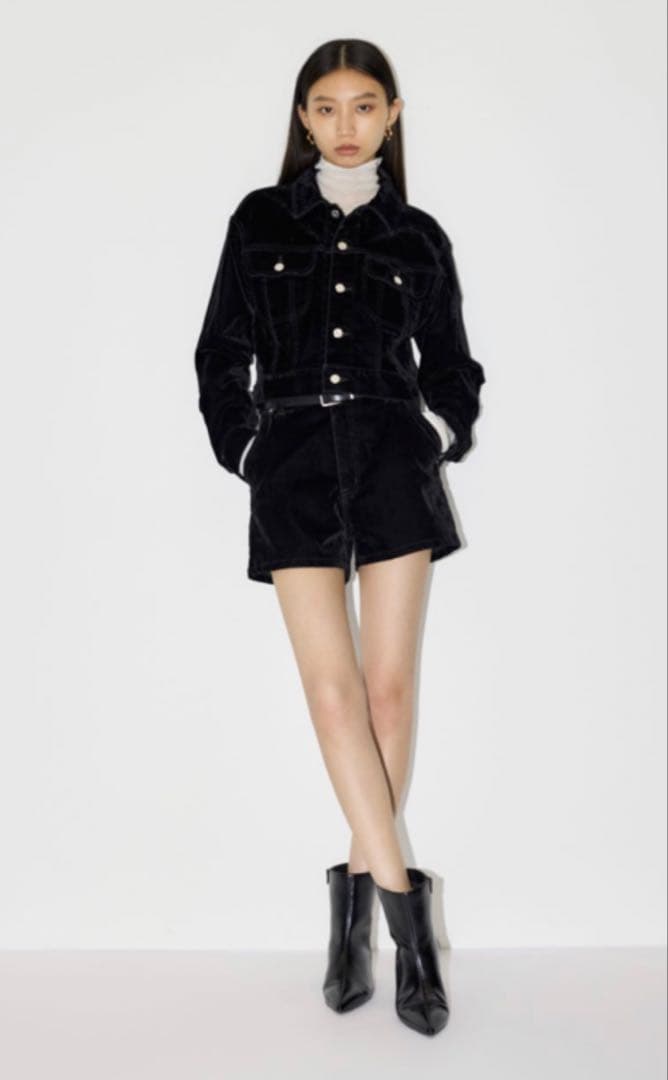 MOUSSY VELVET MICRO ショーツ BLK