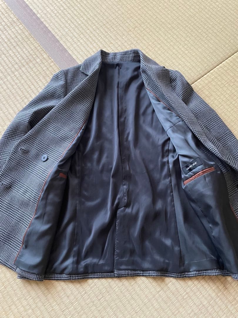 12月15日まで　AOKI ミワク　ツイードストレッチ ダブルジャケット