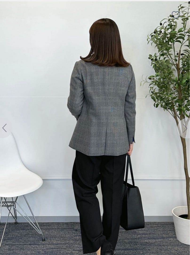 12月15日まで　AOKI ミワク　ツイードストレッチ ダブルジャケット