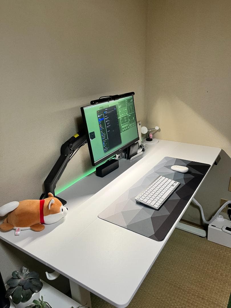 昇降デスク 電動スタンディングデスク 昇降式 テーブル 幅140×奥行60cm