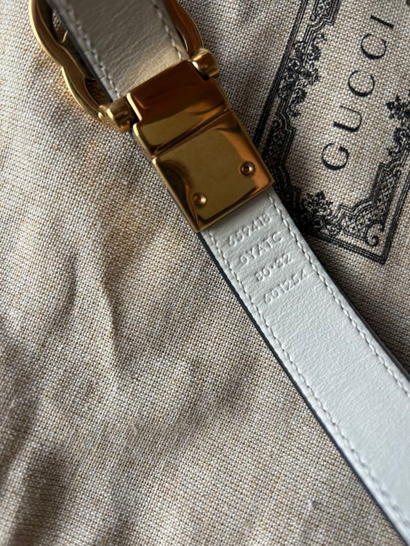 GUCCI ダブルG スリムベルト ブラック